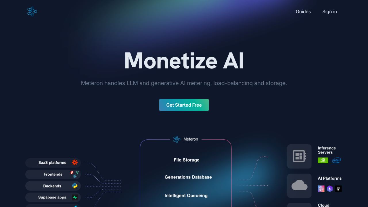 Meteron AI website screenshot