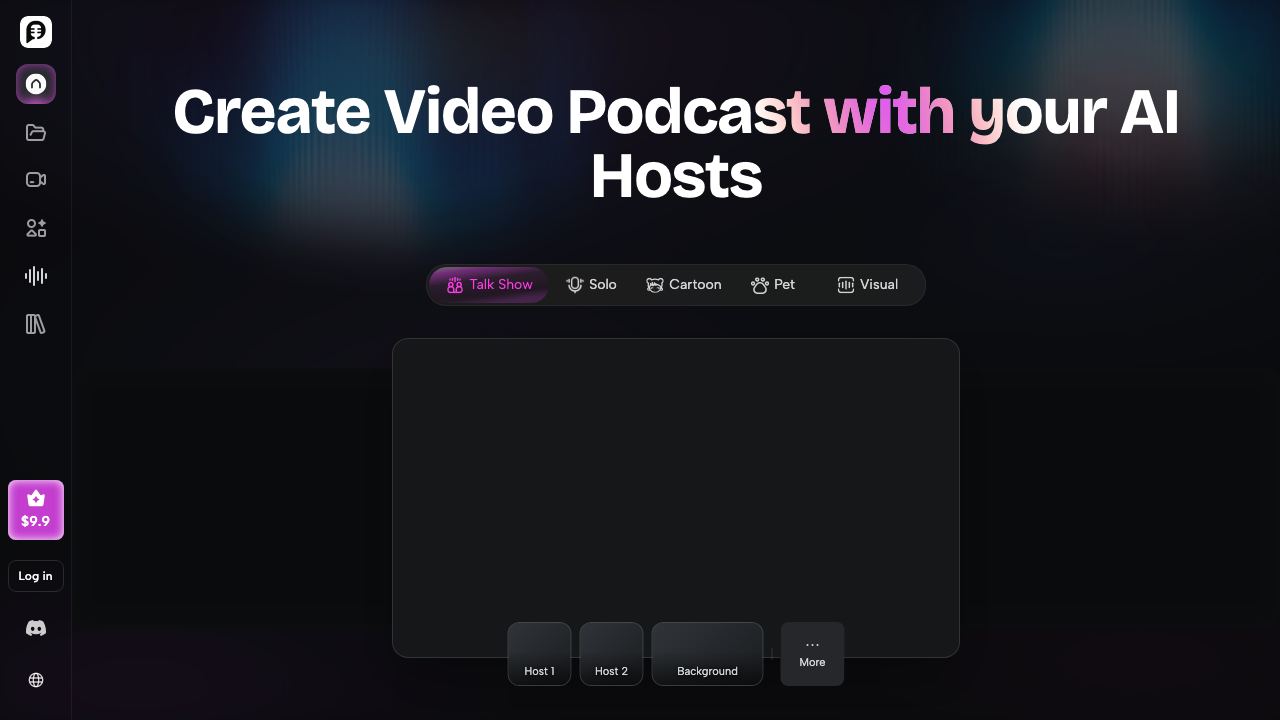 PodcastorAI website screenshot