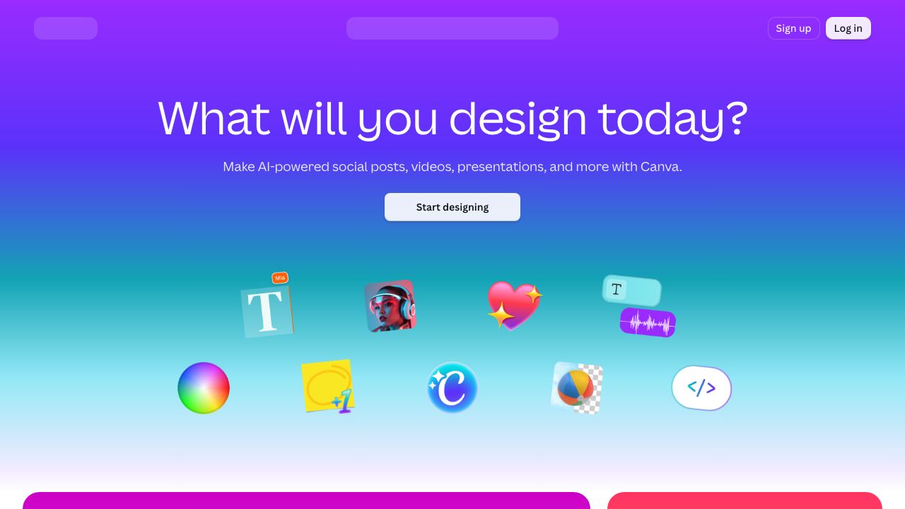 Canva 网站截图