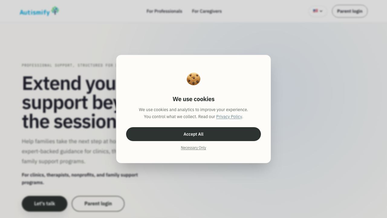 Autismify website screenshot