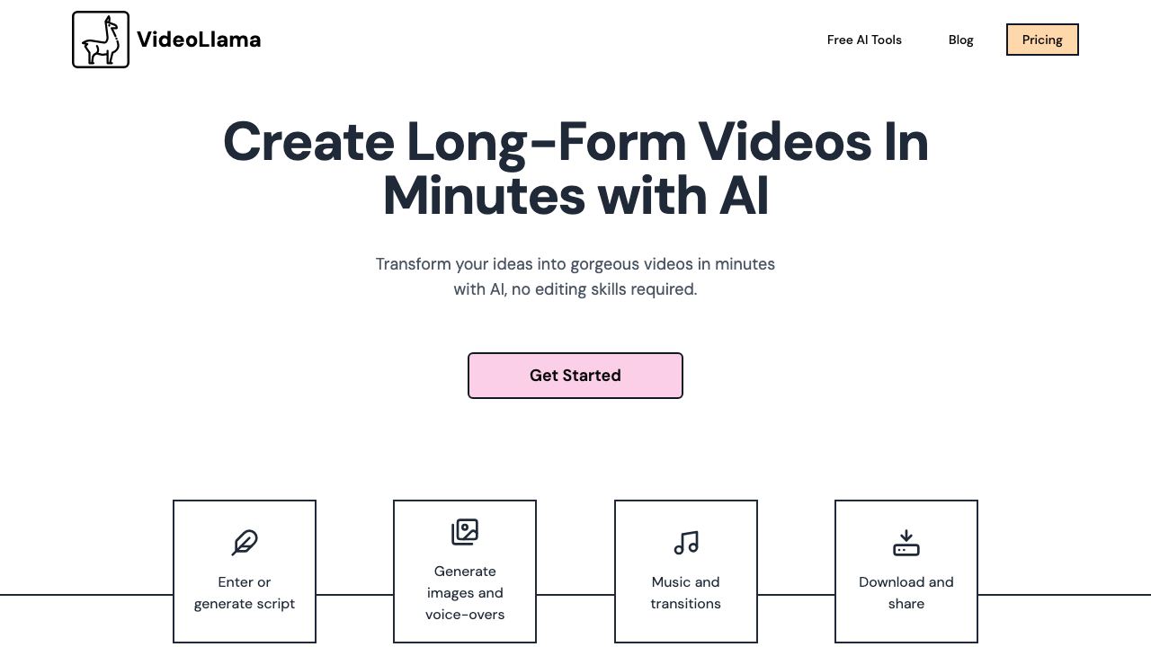 VideoLlama 网站截图