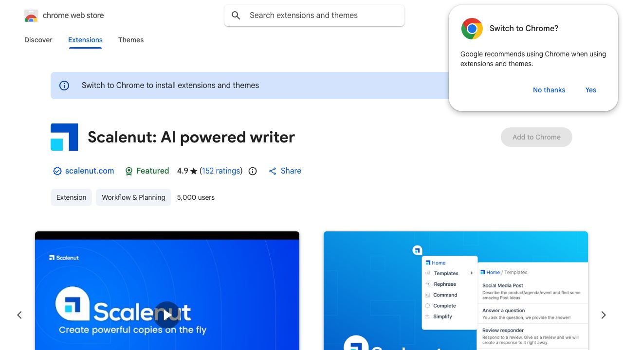 Scalenut: AI powered writer 网站截图