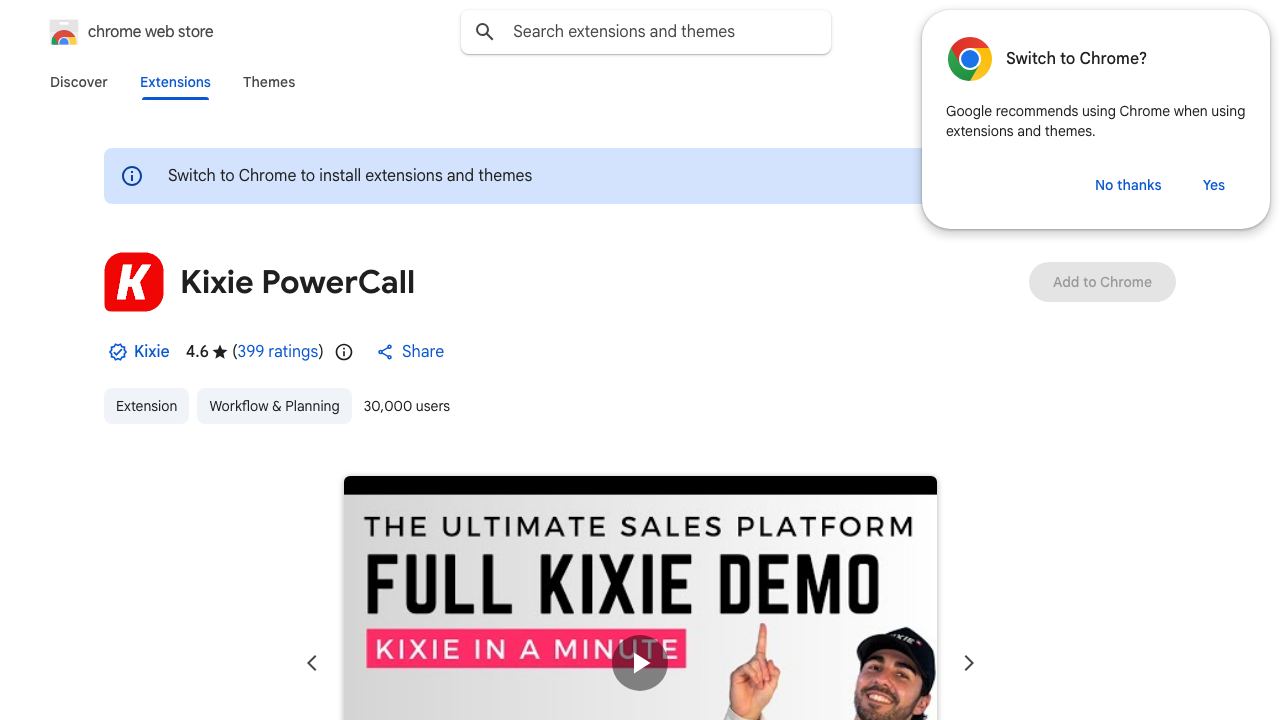 Kixie PowerCall 网站截图