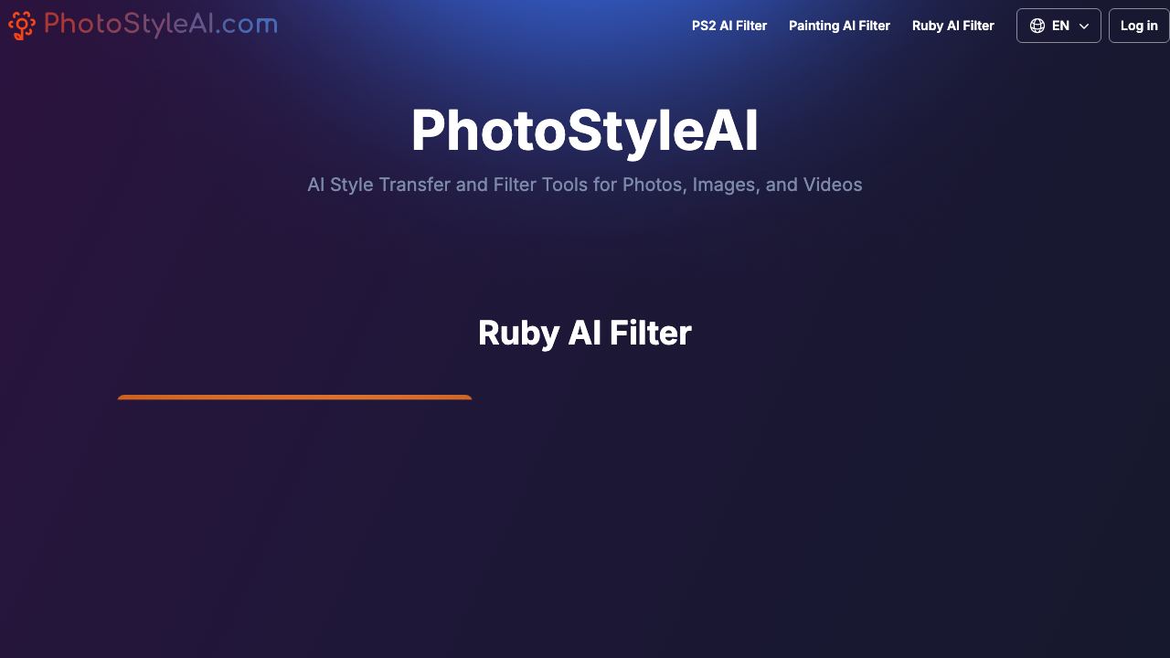 PS2 AI Filter by PhotoStyleAI 网站截图