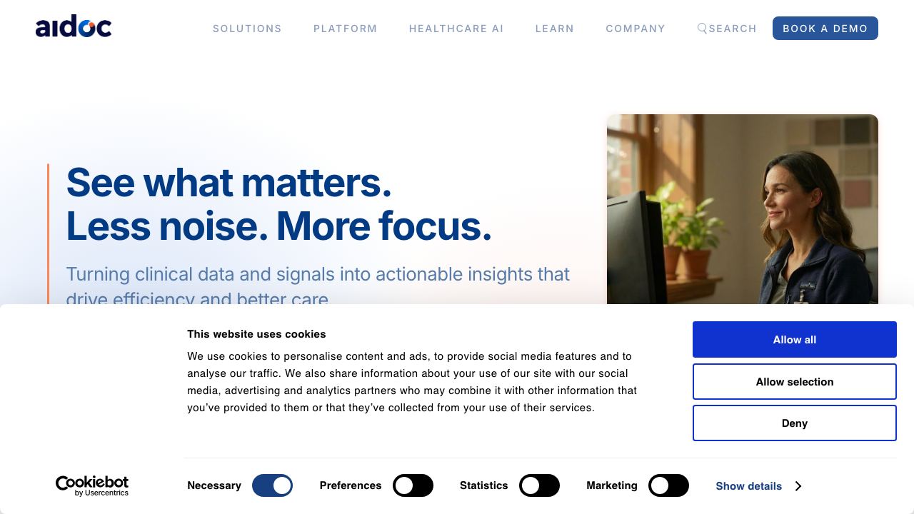 Aidoc website screenshot