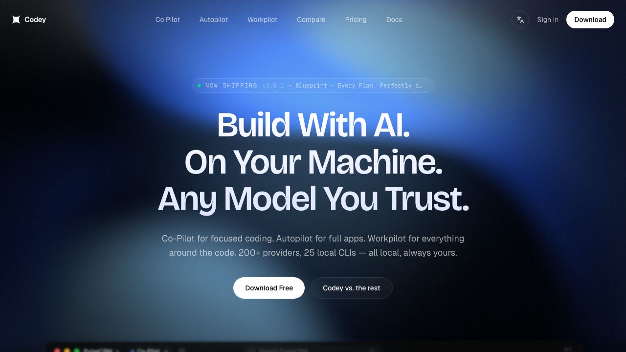 Codey website screenshot