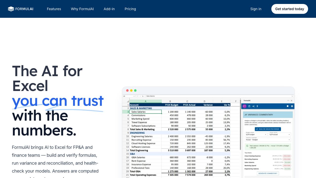 FormulAI website screenshot