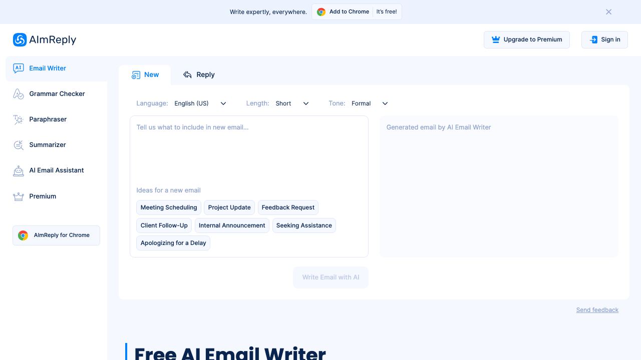 AImReply website screenshot