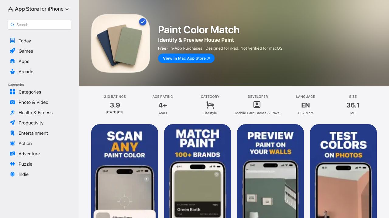 Paint Color Match AI 网站截图