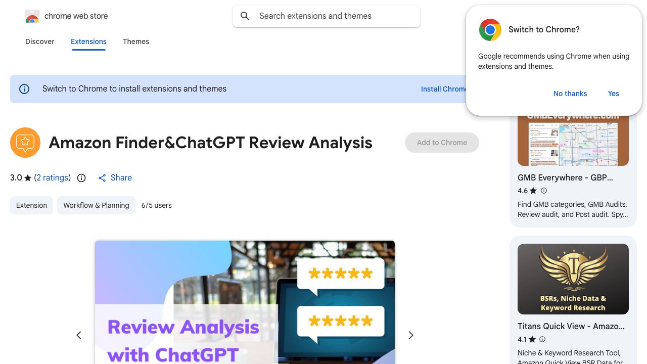 Amazon Finder&ChatGPT Review Analysis 网站截图