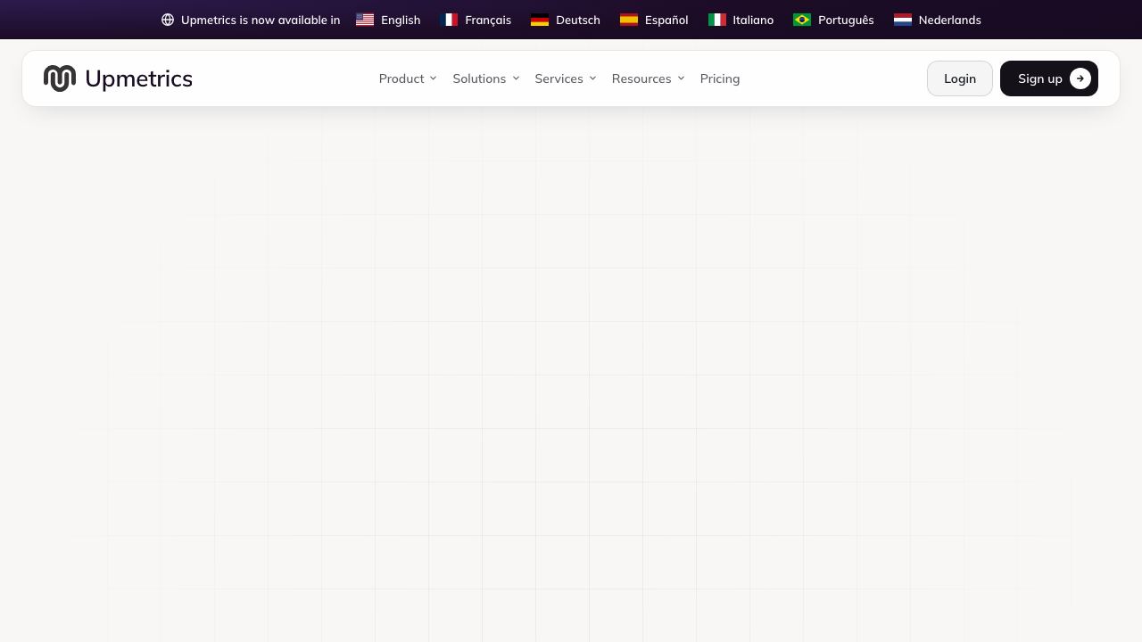 Upmetrics AI website screenshot