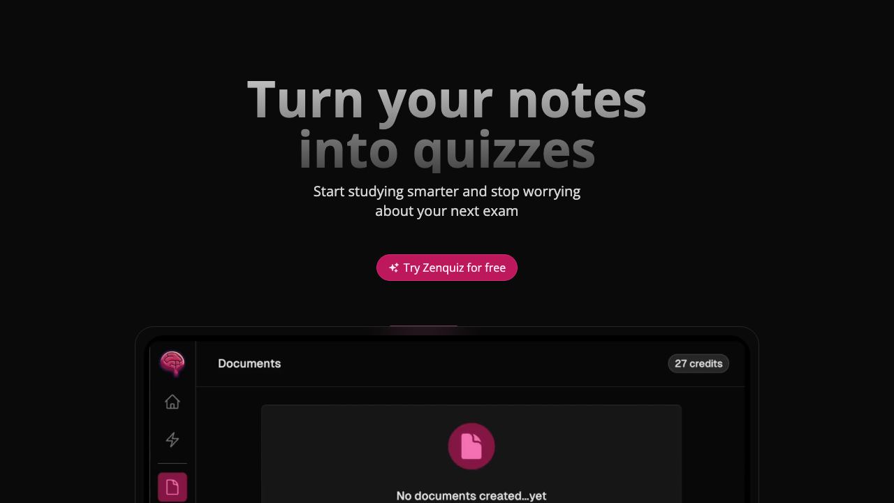 Zenquiz.app website screenshot