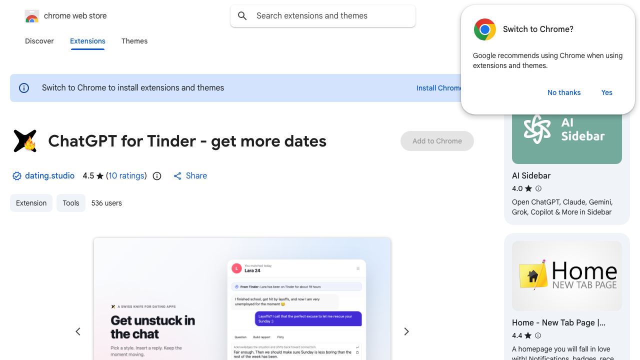 Copilot for Tinder & Bumble website screenshot
