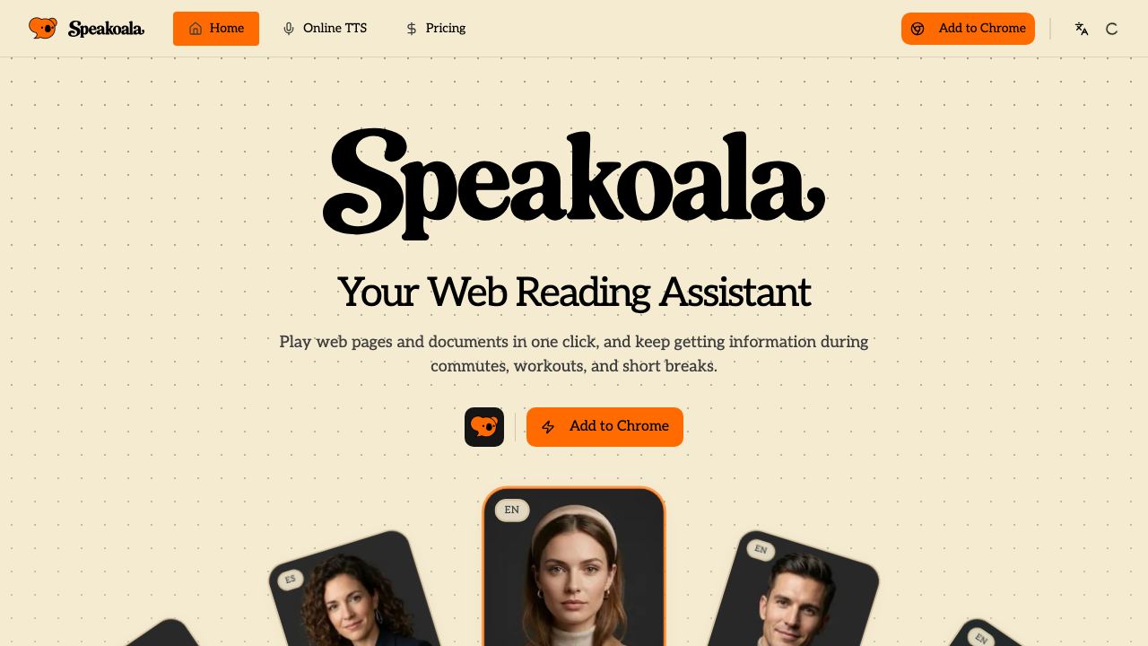 Speakoala 网站截图