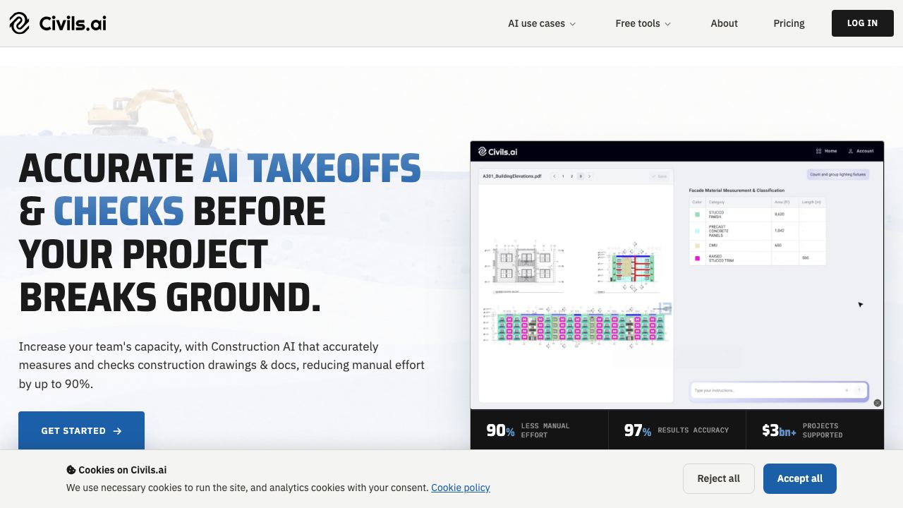 Civils.ai website screenshot