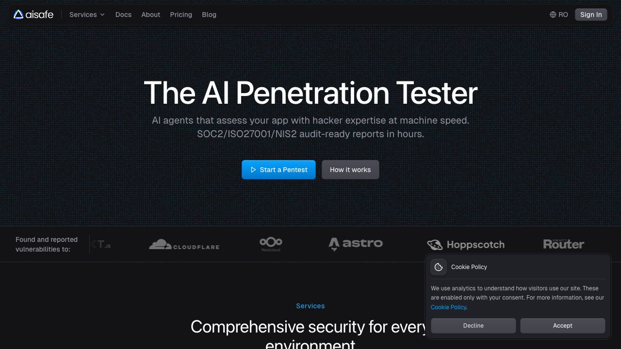 AISafe Labs 网站截图