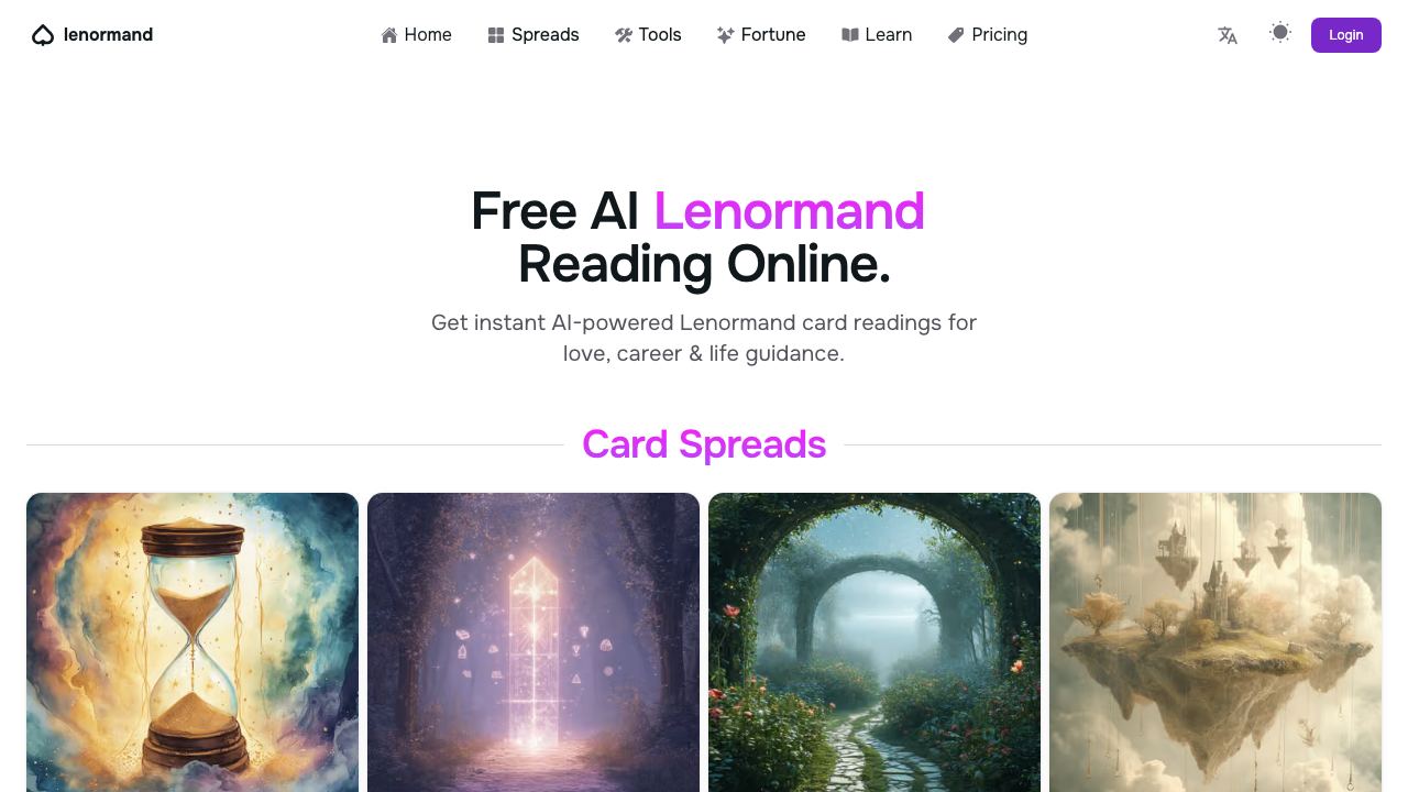 Lenormand Online 网站截图