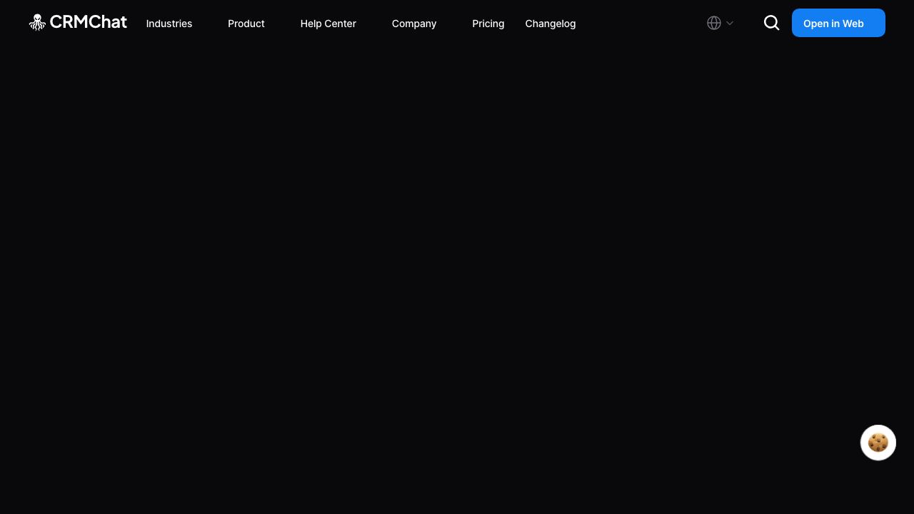 CRM Chat website screenshot
