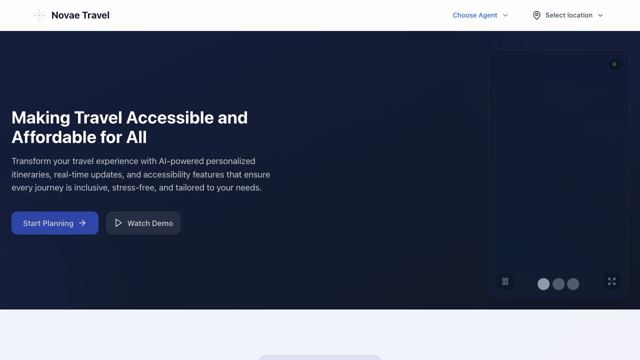Novae.Travel 网站截图
