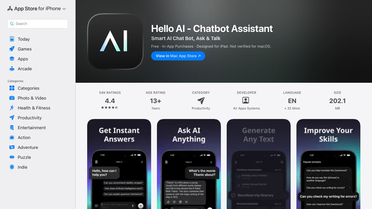Hello AI 网站截图