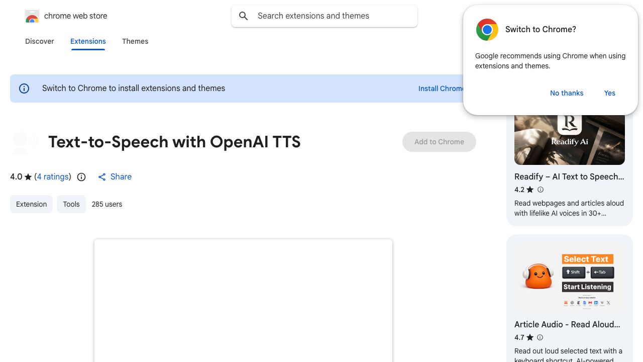 Text-to-Speech with OpenAI TTS 网站截图