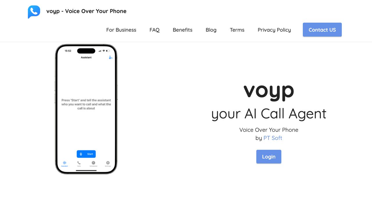 Voyp (Voice Over Your Phone) 网站截图