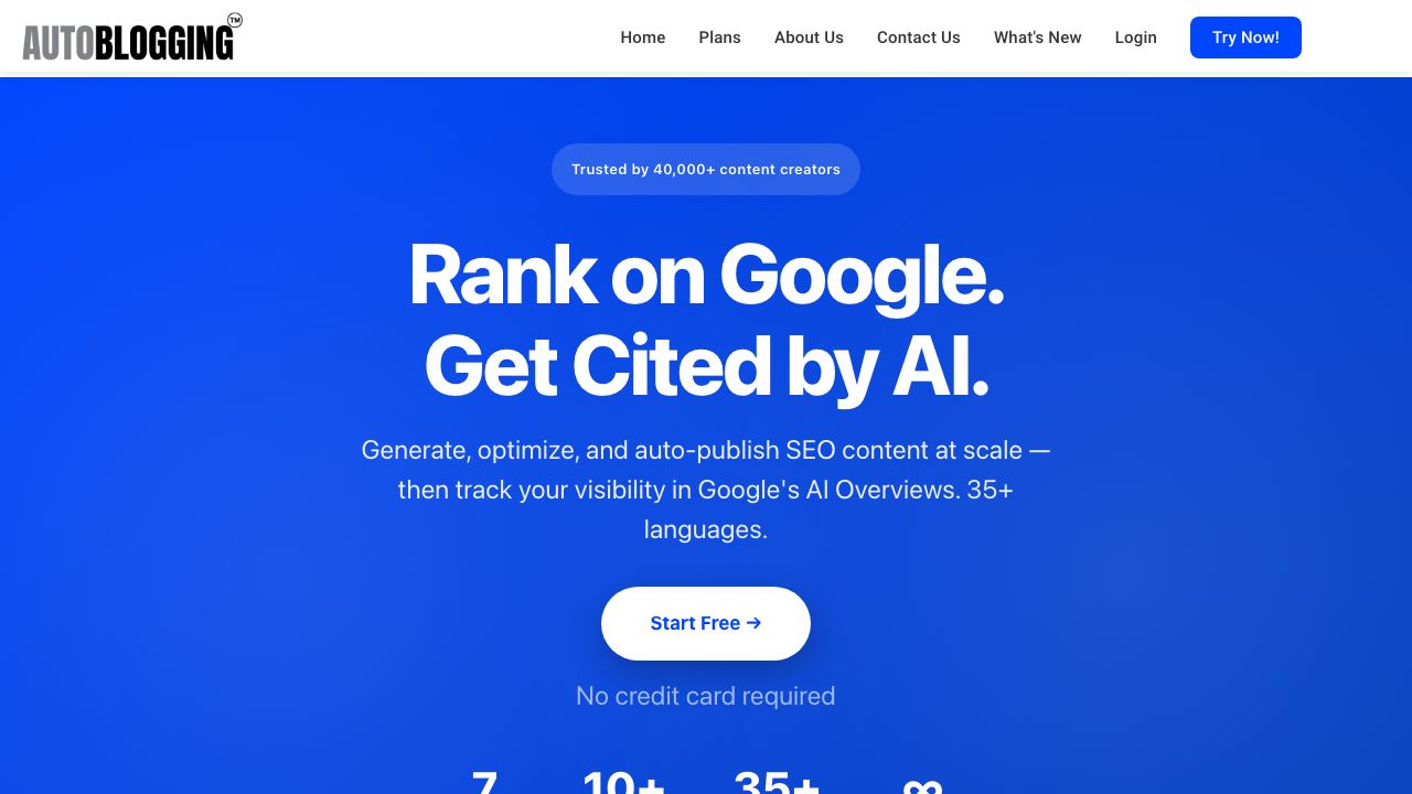 Autoblogging.ai website screenshot