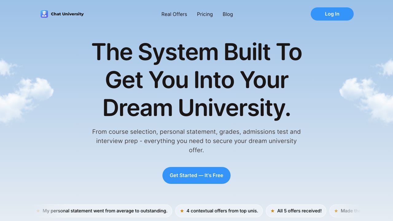 Chat University v1 网站截图