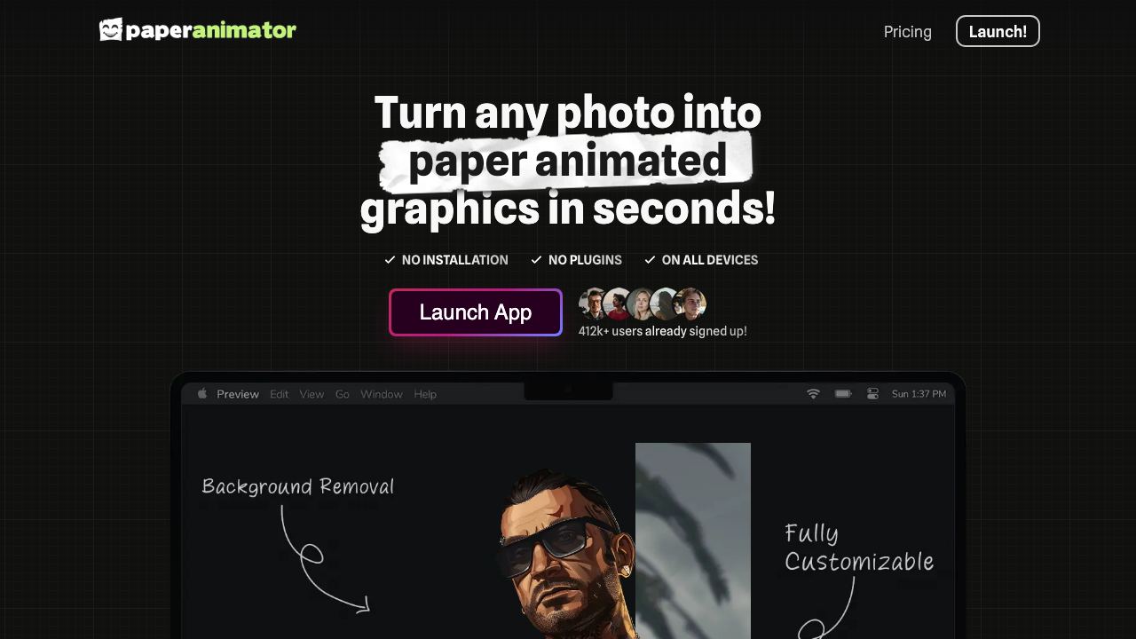 Paper Animator website screenshot