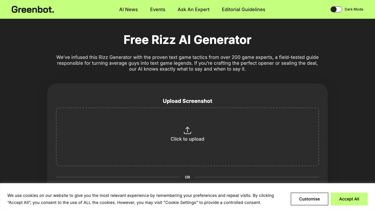 AI Rizz Generator 网站截图