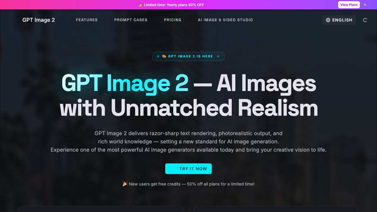 GPT Image 2 - io 网站截图