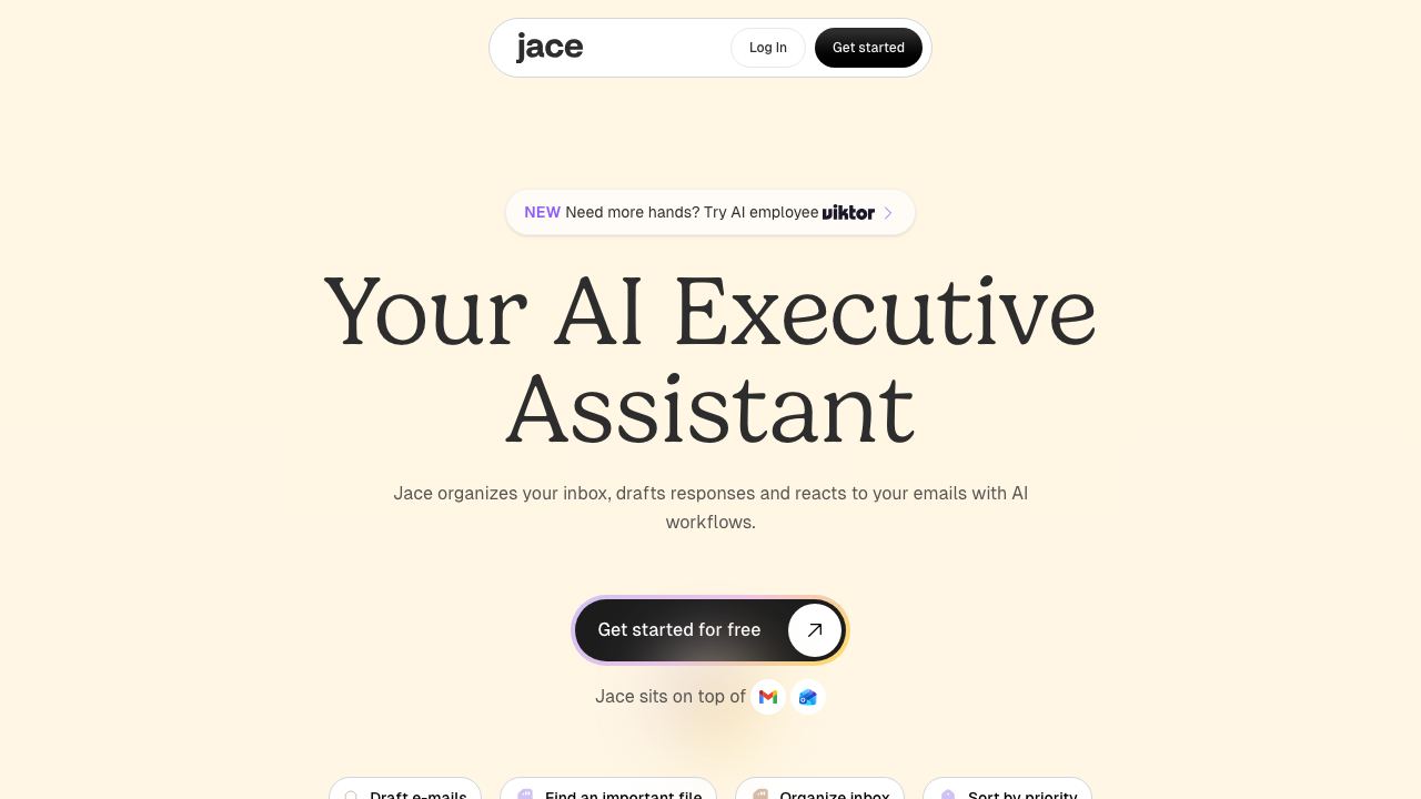 Jace website screenshot