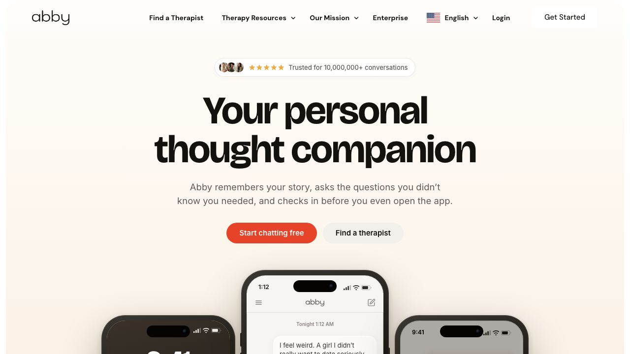 Abby website screenshot