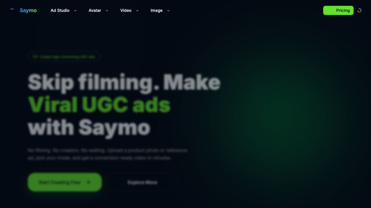 Saymo AI 网站截图