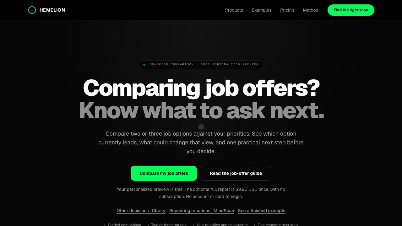 Hemleion website screenshot