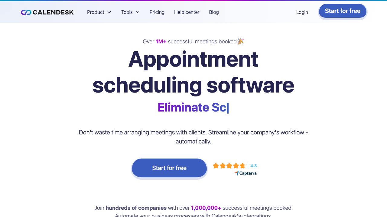 Calendesk website screenshot