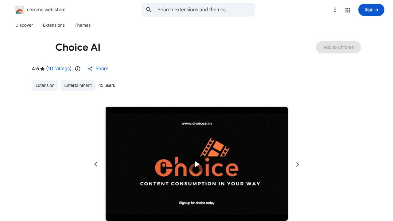 Choice Extension 网站截图