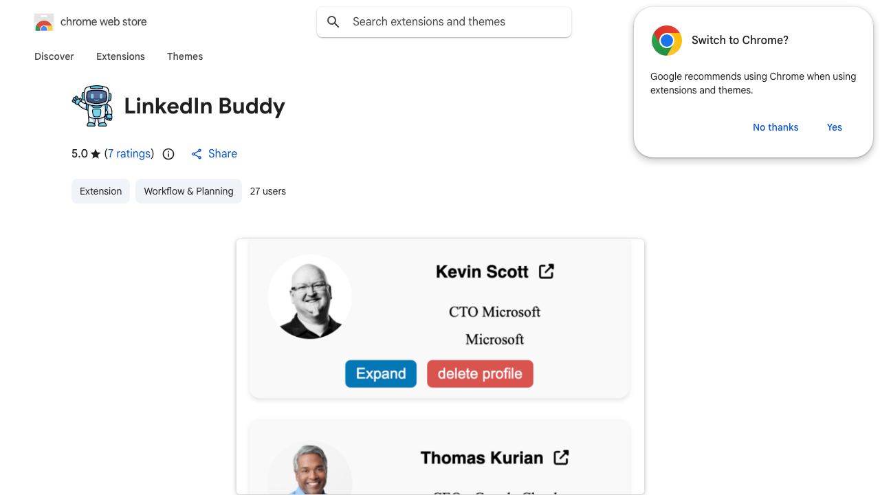 LinkedIn Buddy 网站截图