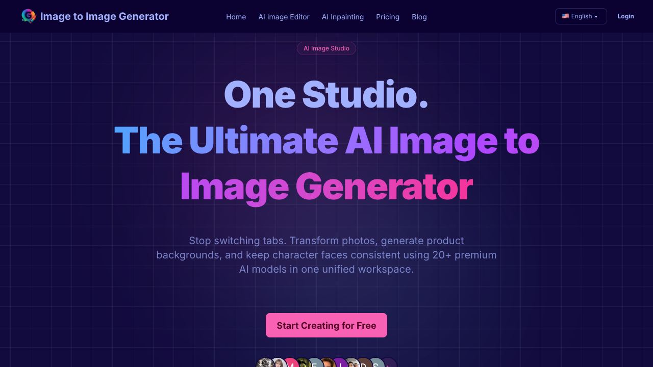 AI Image to Image Generator 网站截图