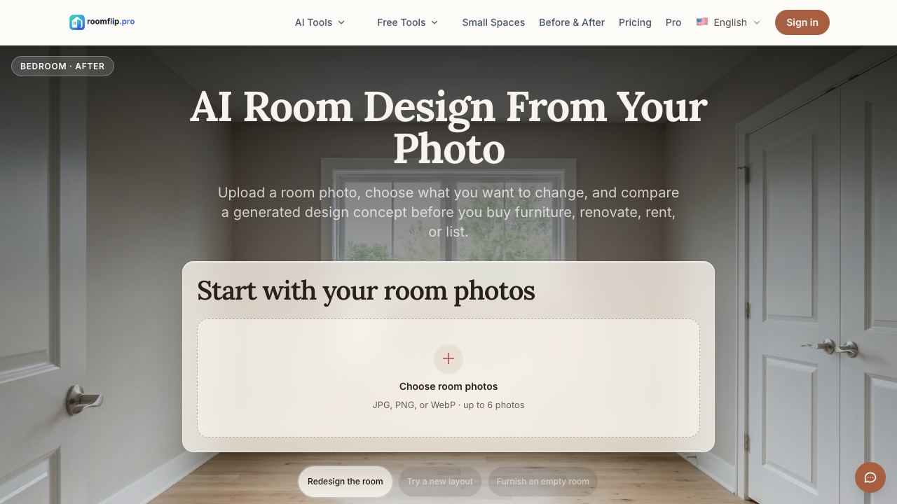 roomflip website screenshot