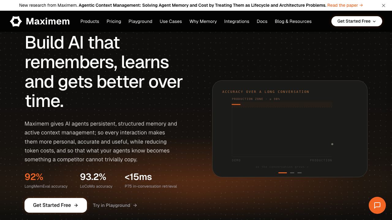 Maximem website screenshot