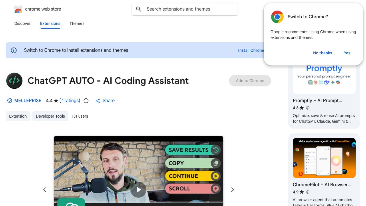 ChatGPT-AUTO - Streamlined Coding Assistant 网站截图