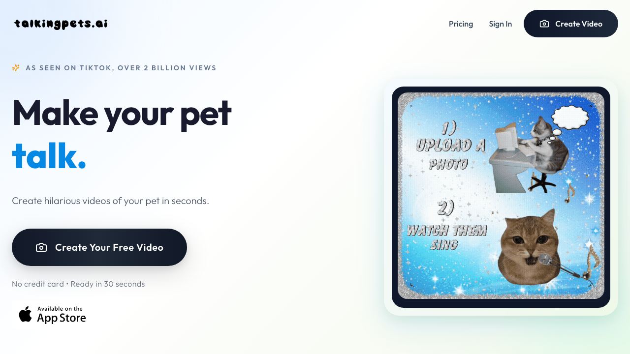 TalkingPets.ai 网站截图