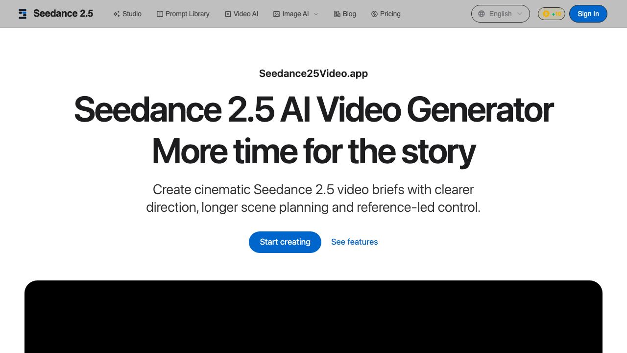 seedance25 video 网站截图