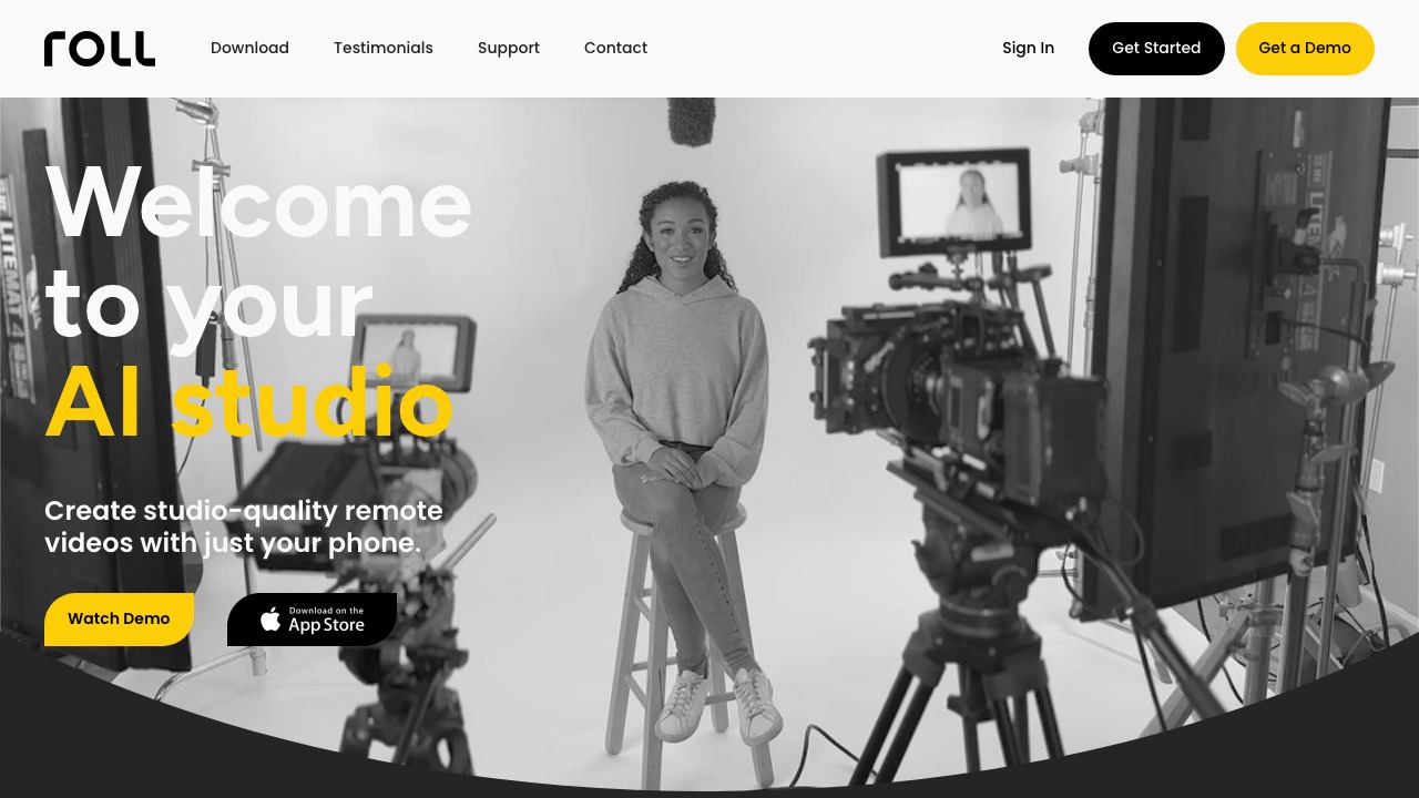 Roll website screenshot