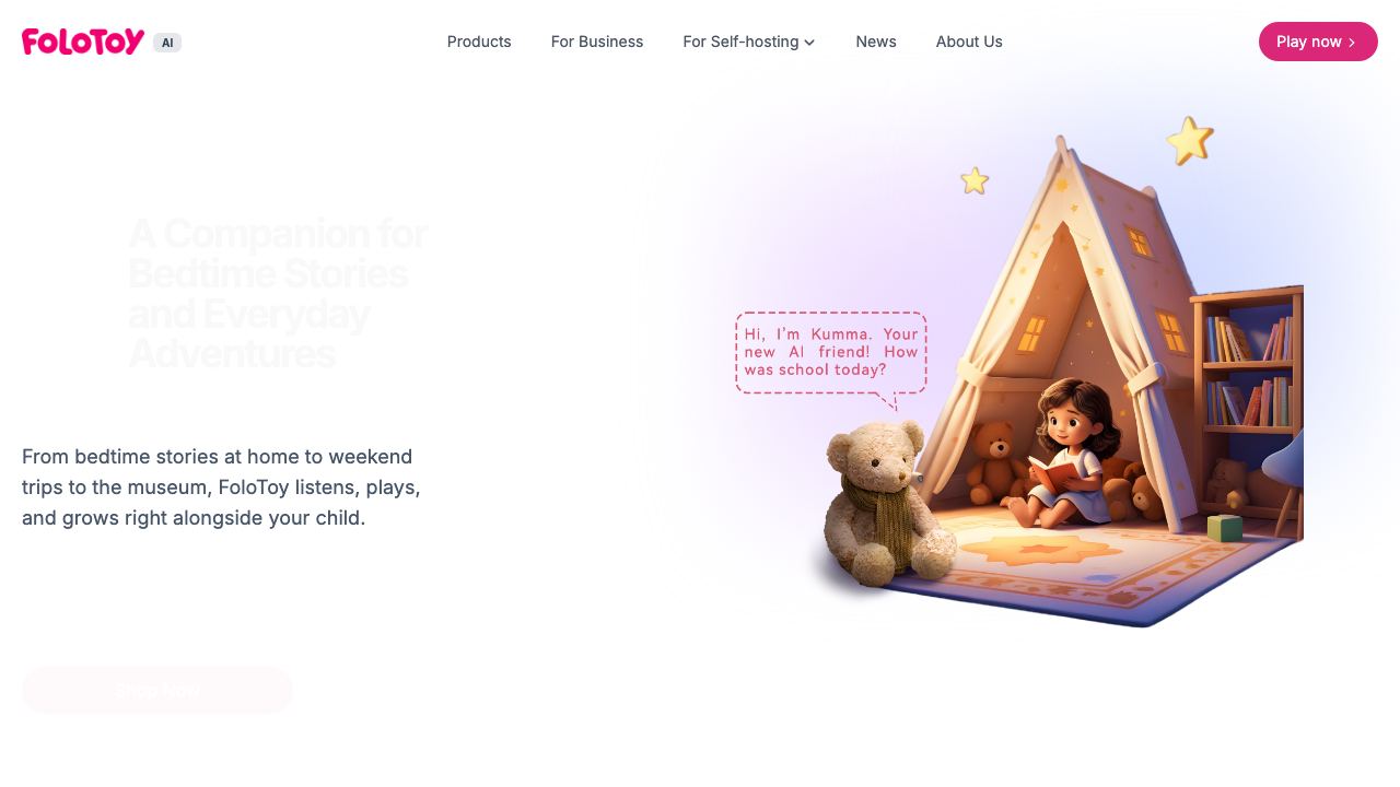 Folo AI Toy website screenshot