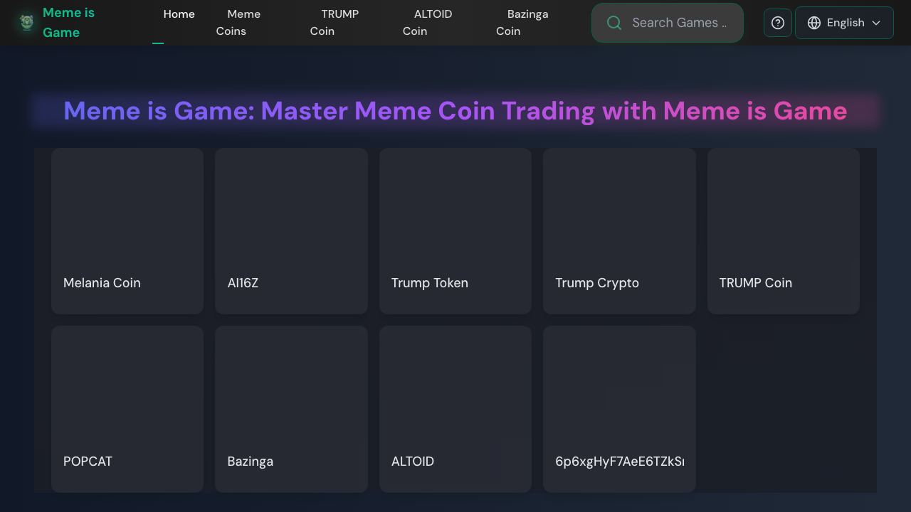 MEME is Game website screenshot