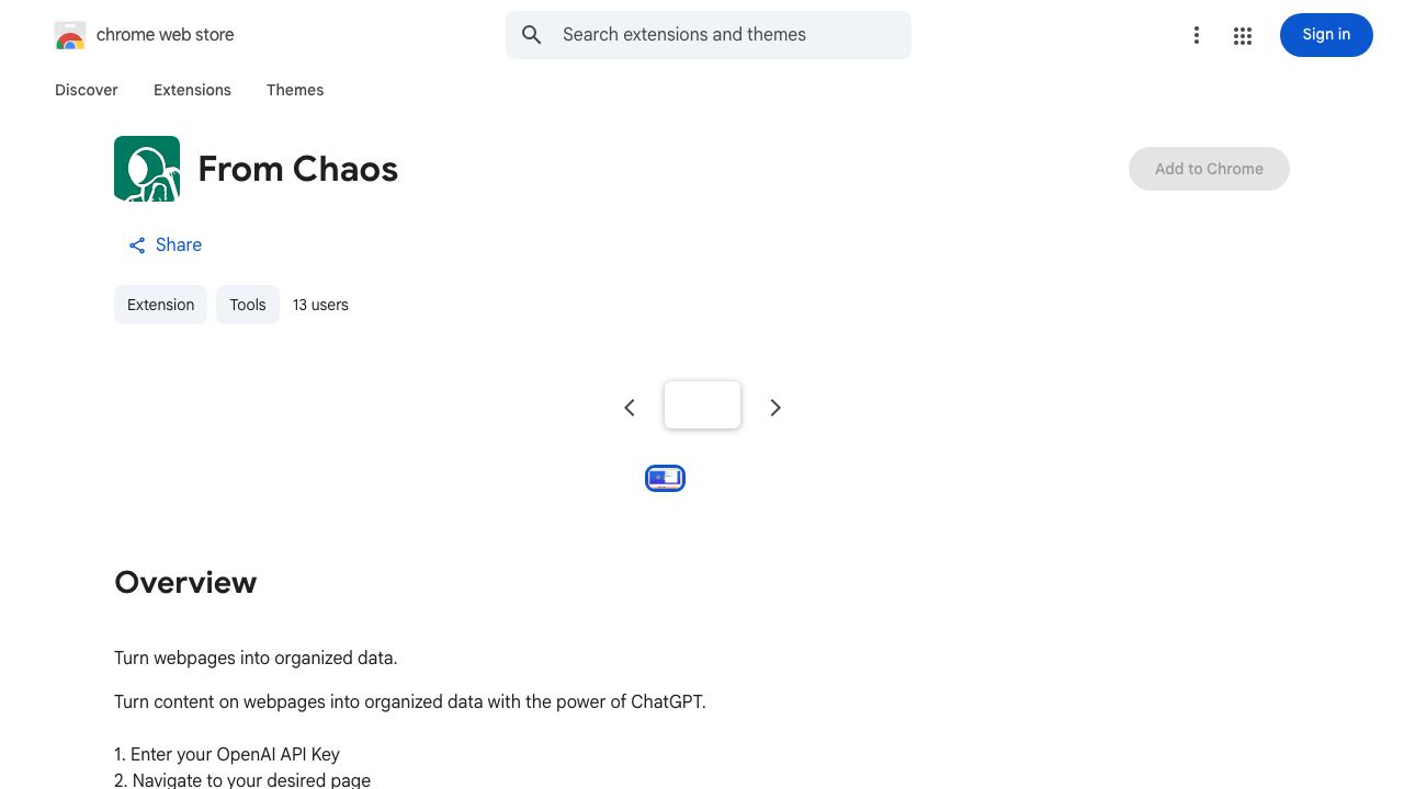 From Chaos 网站截图