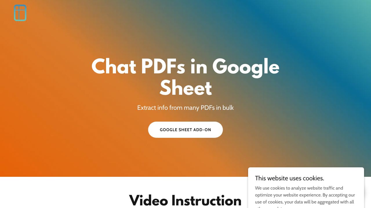PDF AI Sheet 网站截图