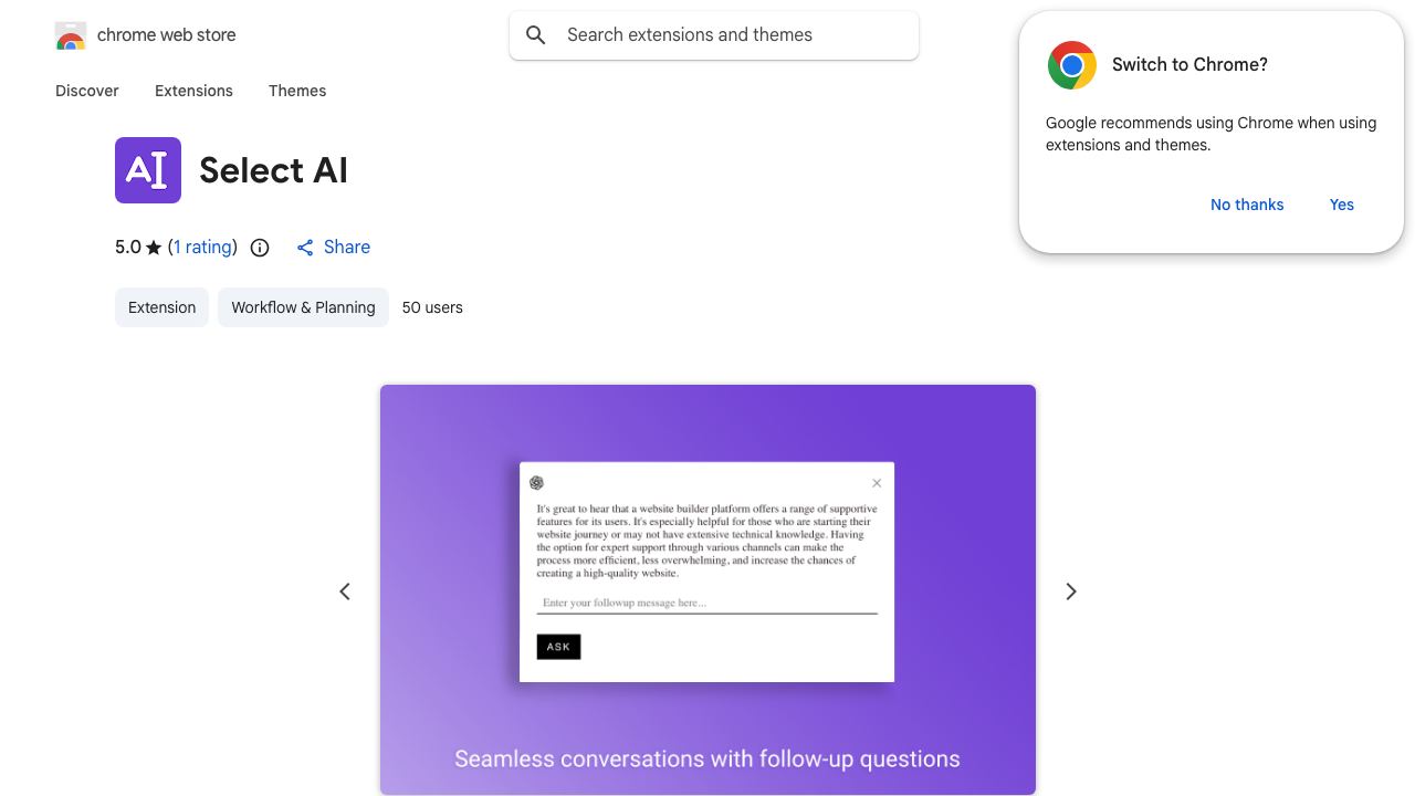 Select AI 网站截图